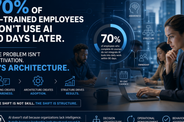 70% of AI-Trained Employees Don't Use AI 90 Days Later. The Problem Isn't Motivation. It's Architecture.