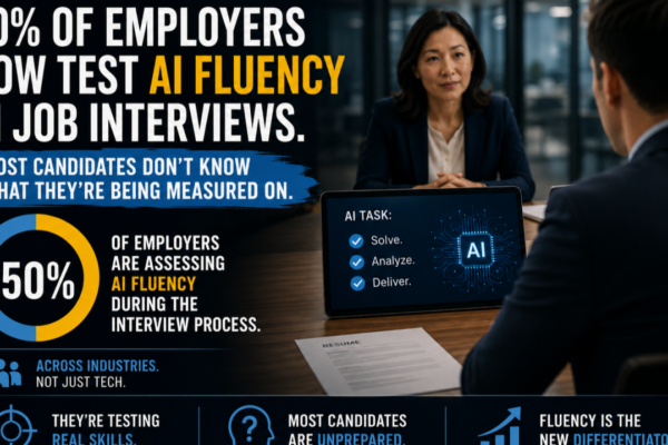 50% of Employers Now Test AI Fluency in Job Interviews. Most Candidates Don't Know What They're Being Measured On.