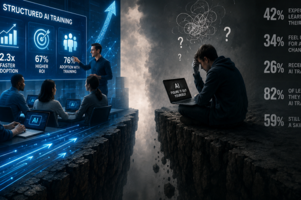 Companies With Structured AI Training See 2.3x Faster Adoption. So Why Do 42% of Workers Say They're Expected to Learn AI on Their Own?