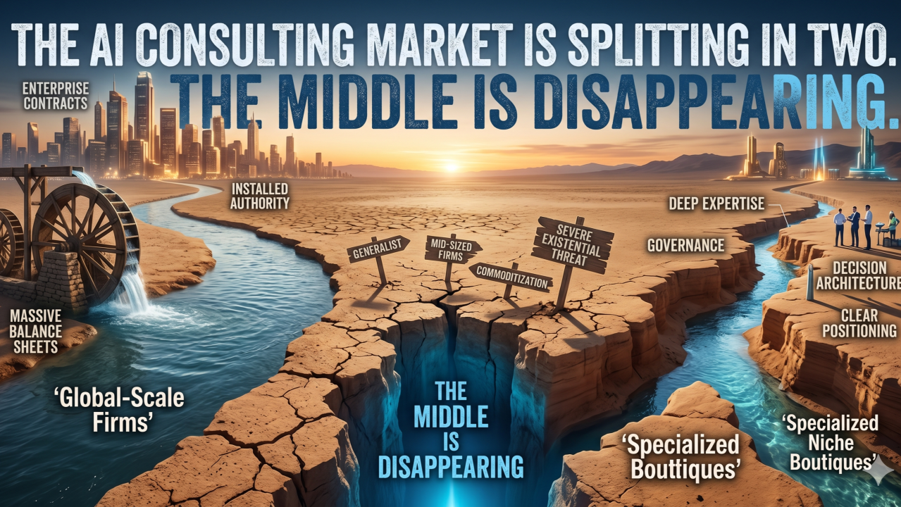 The AI Consulting Market Is Splitting in Two. The Middle Is Disappearing.